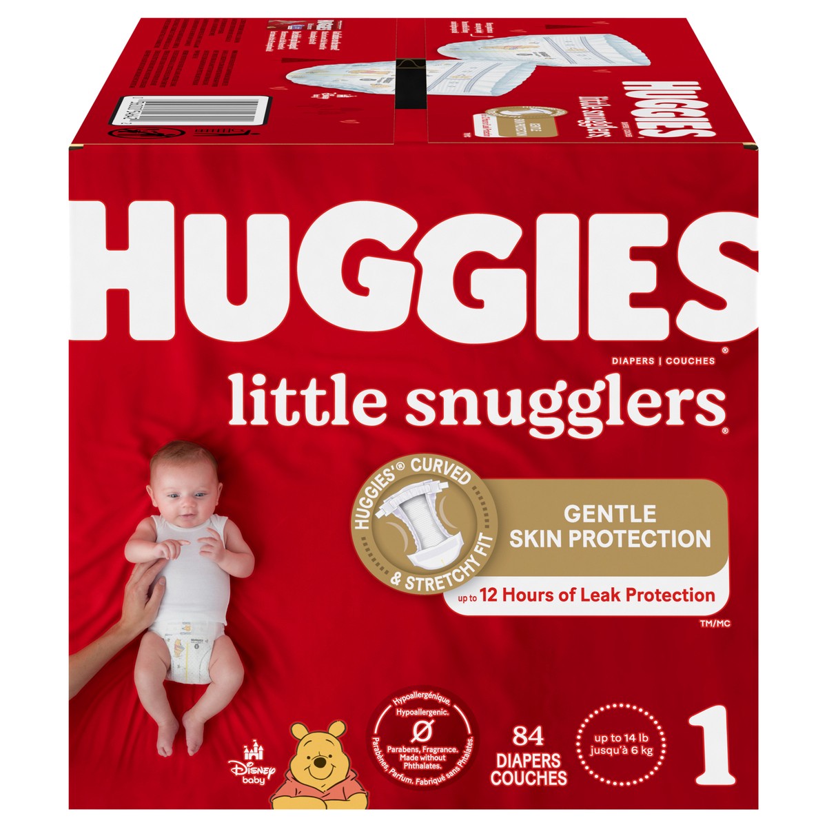slide 1 of 5, Huggies Little Snugglers Baby Diapers, Size 1, 84 Ct, 84 ct