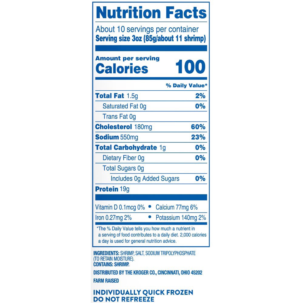 slide 3 of 4, Kroger Tail-On Peeled & Deveined Cooked Shrimp, 32 oz