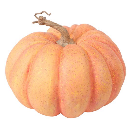 slide 1 of 2, 8.5" Light Orange Decorative Pumpkin By Ashland, 8.5 in x 8.5 in x 6.75 in