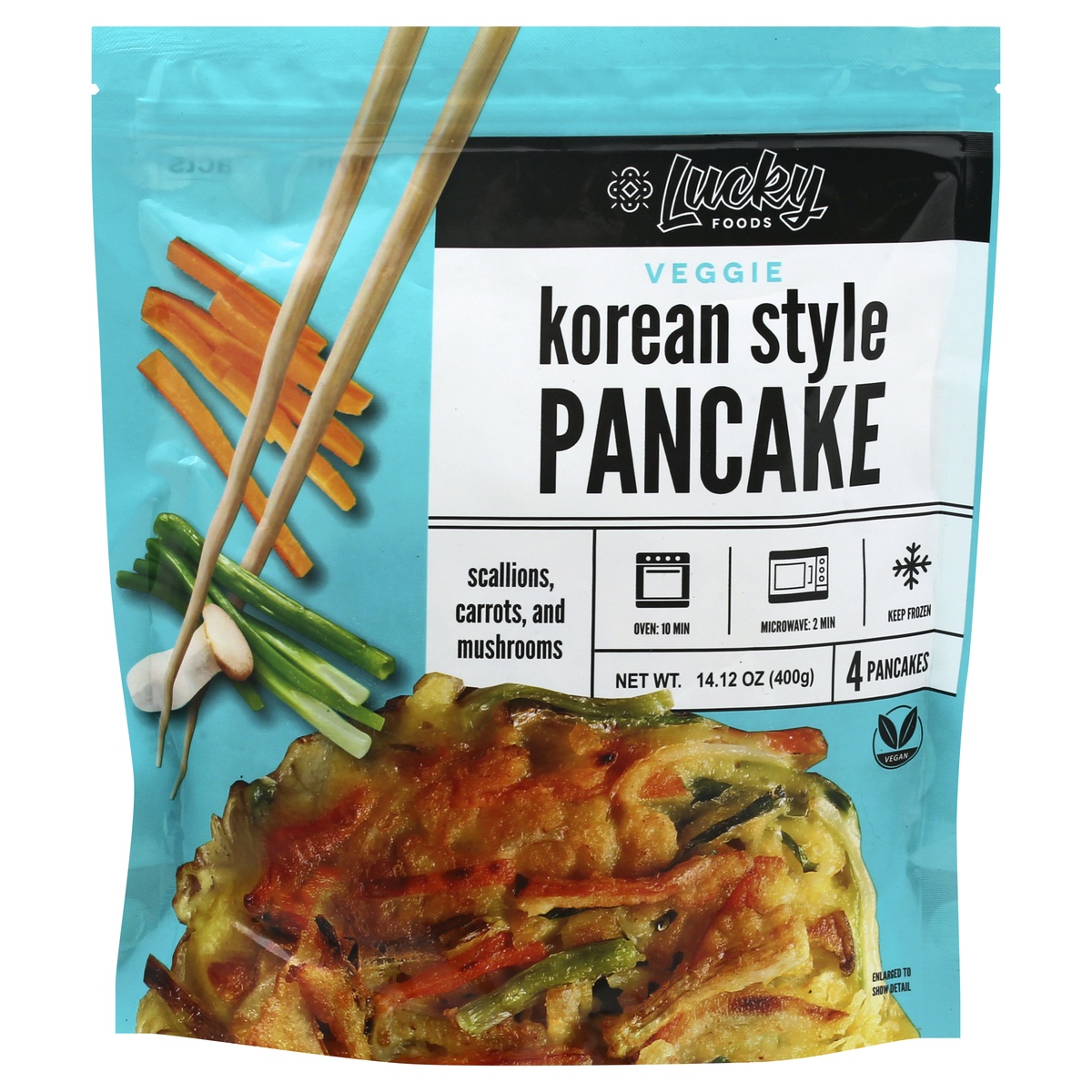 slide 1 of 1, Lucky Foods Korean Style Veggie Pancake 4 ea, 