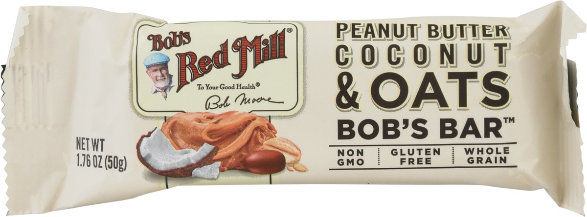 slide 9 of 11, Bob's Red Mill Peanut Butter & Coconut Oat Bars, 1.76 oz