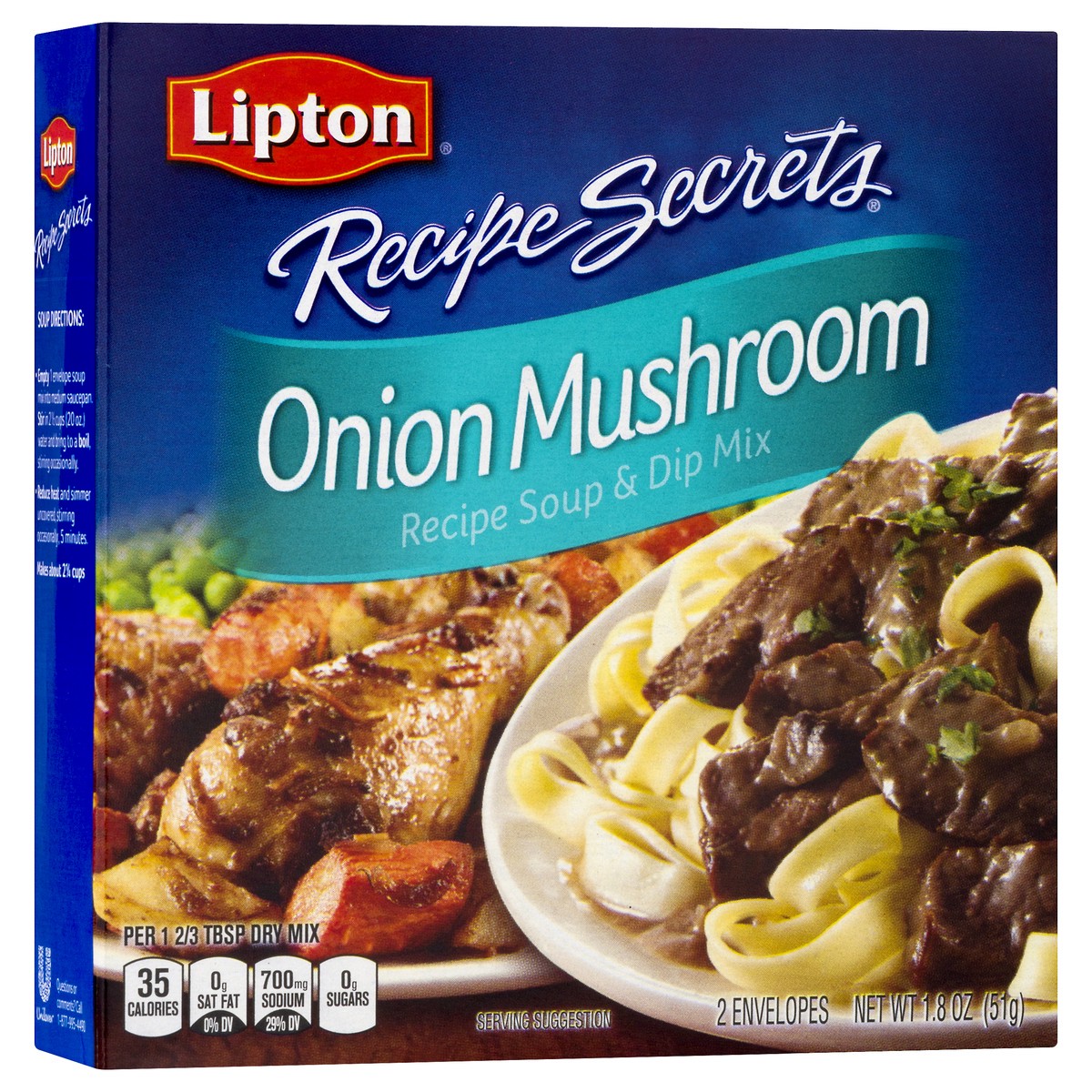 slide 8 of 9, Lipton Onion Mushroom Recipe Soup & Dip Mix 2.0 ea, 2 ct