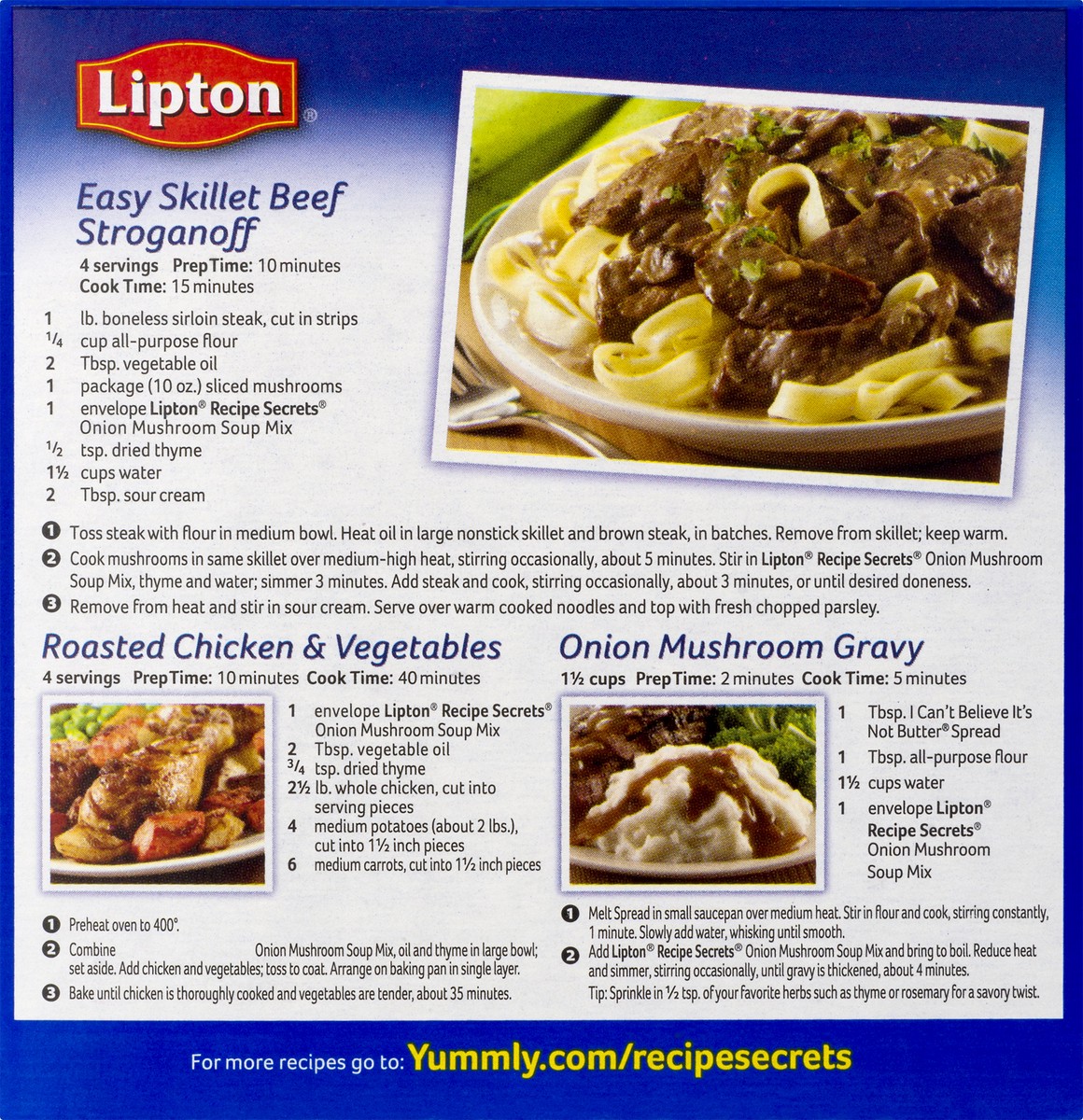 slide 5 of 9, Lipton Onion Mushroom Recipe Soup & Dip Mix 2.0 ea, 2 ct