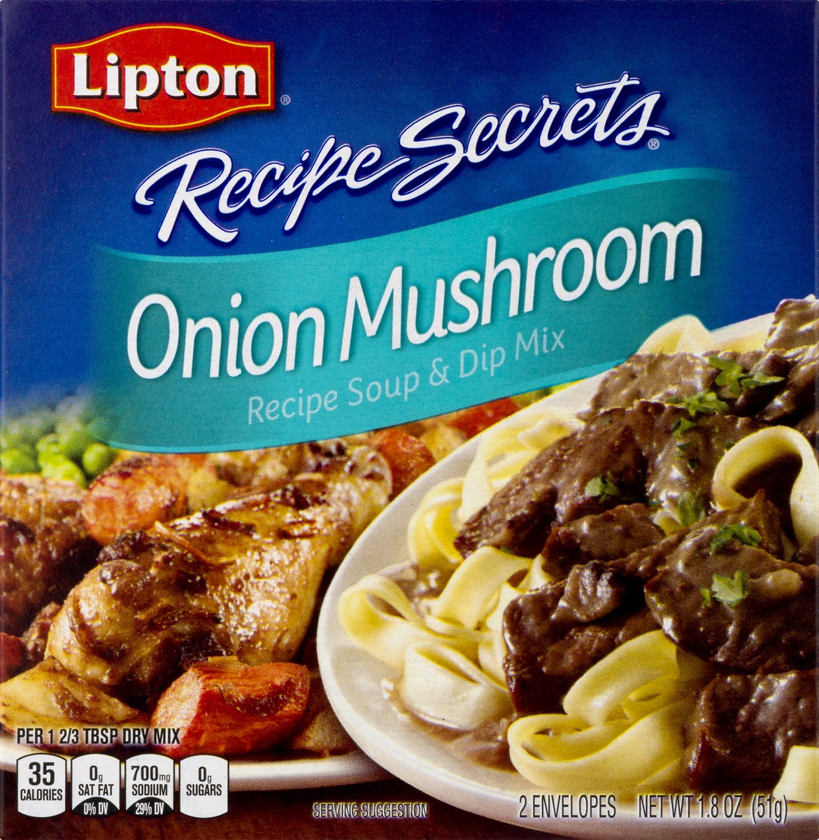 slide 4 of 9, Lipton Onion Mushroom Recipe Soup & Dip Mix 2.0 ea, 2 ct