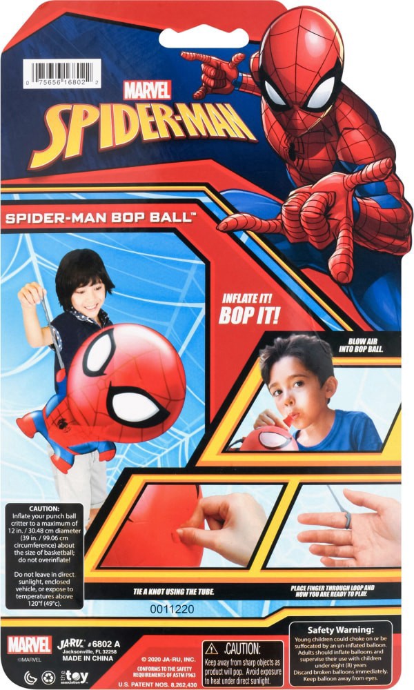 slide 2 of 2, Ja-Ru Marvel 8+ Spider-Man Bop Ball 1 ea, 1 ct