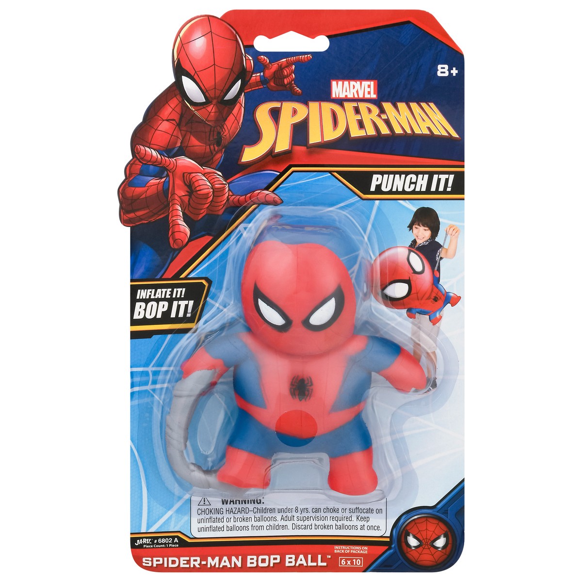 slide 1 of 2, Ja-Ru Marvel 8+ Spider-Man Bop Ball 1 ea, 1 ct