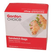 slide 1 of 1, GFS Pleated Fold Over Sandwich Bags, 1000 ct