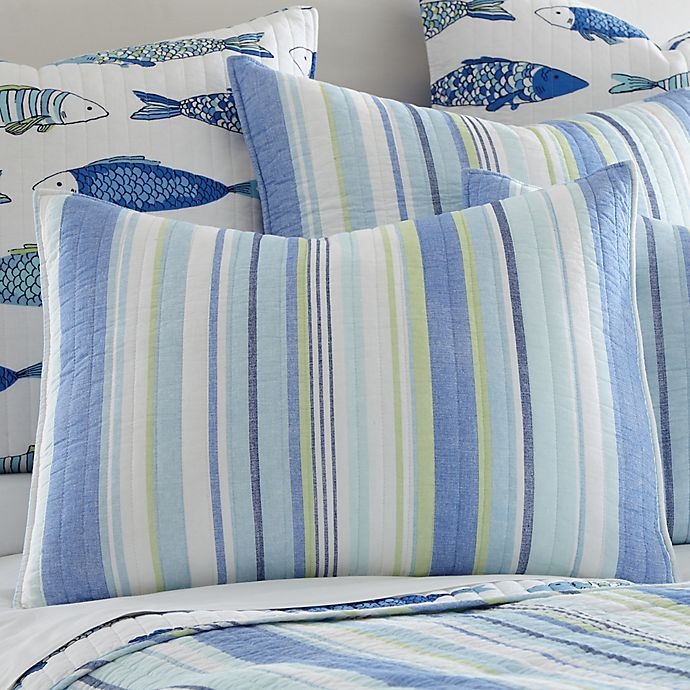 slide 2 of 3, Levtex Home Blue Water Reversible Twin Quilt - Blue, 1 ct