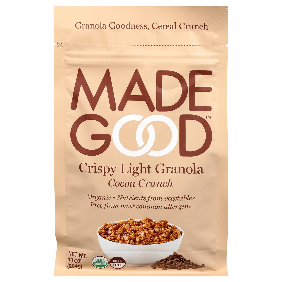 slide 1 of 9, MadeGood Crispy Light Cocoa Crunch Granola 10 oz, 10 oz