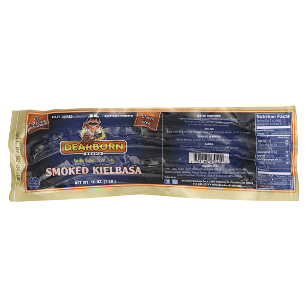 slide 1 of 1, Dearborn Brand Smoked Kielbasa Package, 1 lb