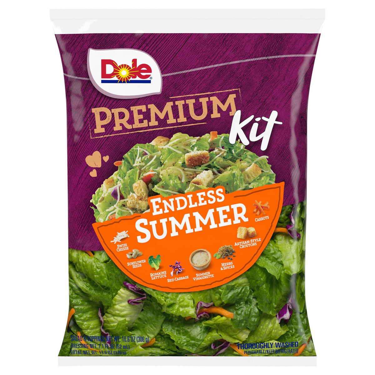 slide 1 of 7, Dole Endless Summer Salad Kit, 12.9 oz