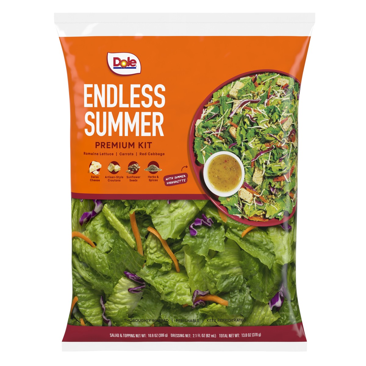 slide 1 of 7, Dole Endless Summer Premium Salad Kit, 13.0oz, 1 ct