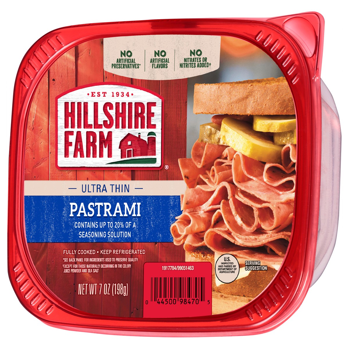 slide 3 of 5, Hillshire Farm Ultra Thin Sliced Deli Lunch Meat, Pastrami, 7 oz, 198.45 g