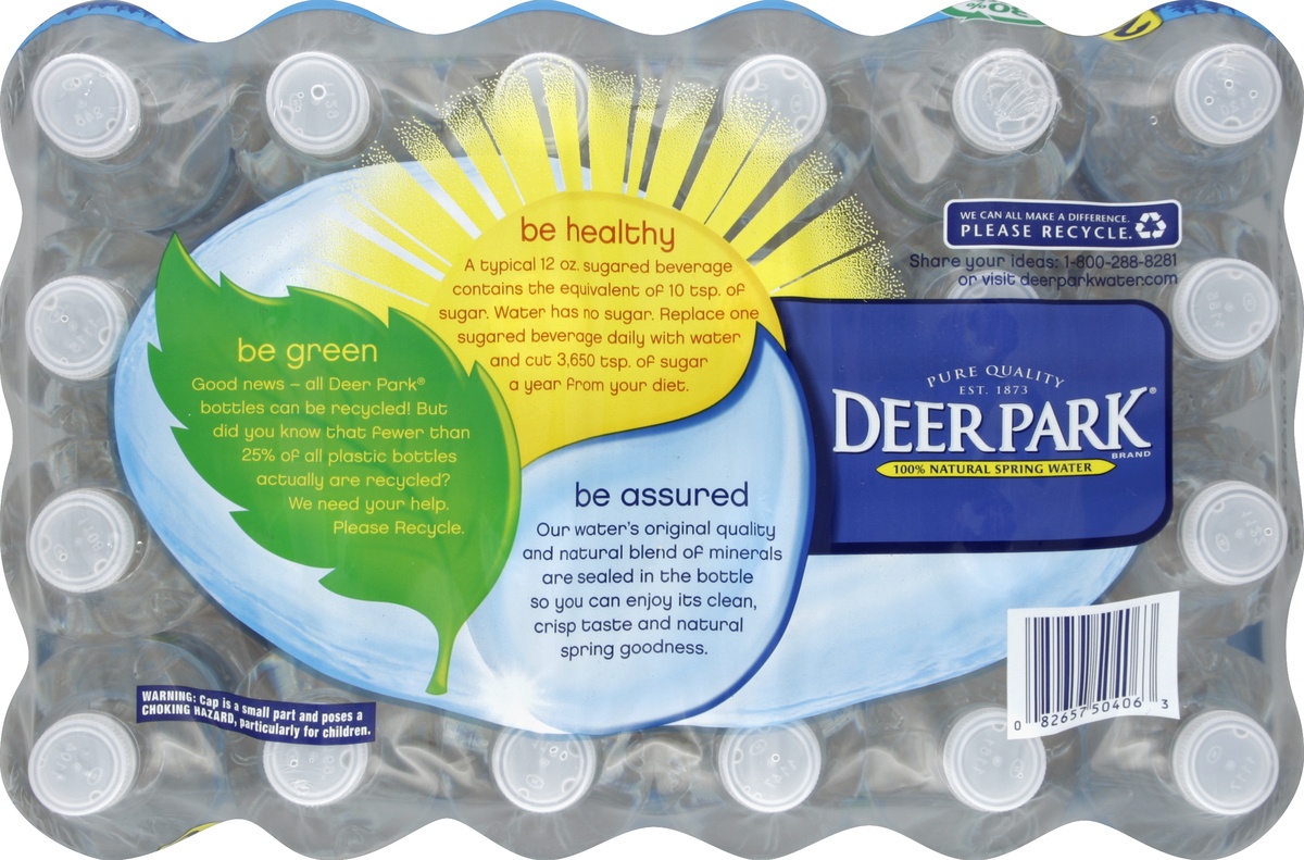 slide 2 of 4, Deer Park Brand 100% Natural Spring Water Bottles, 24 ct; 16.9 fl oz