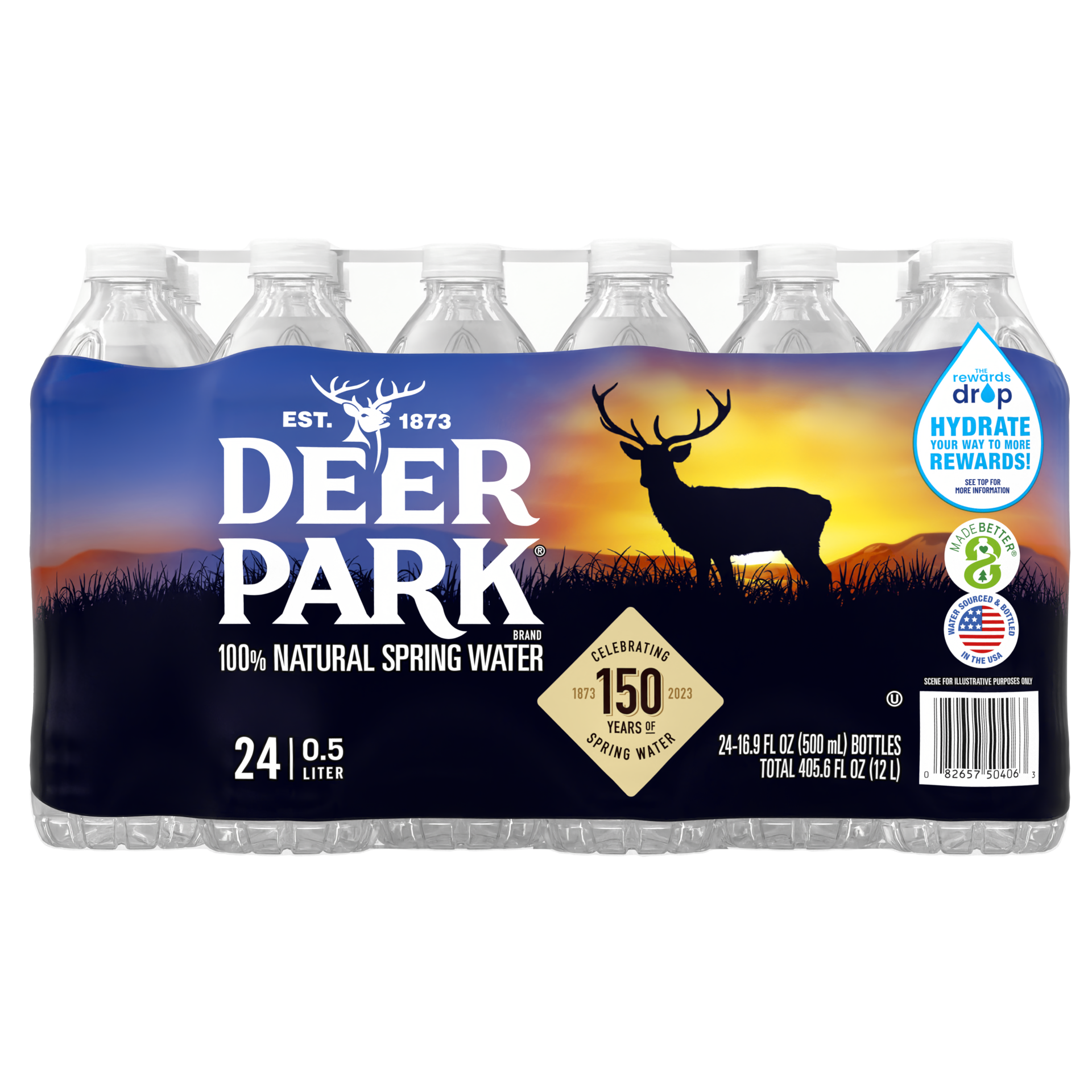 slide 1 of 8, Deer Park Brand Spring Water, 16.9-ounce plastic bottles (Pack of 24), 16.9 fl oz