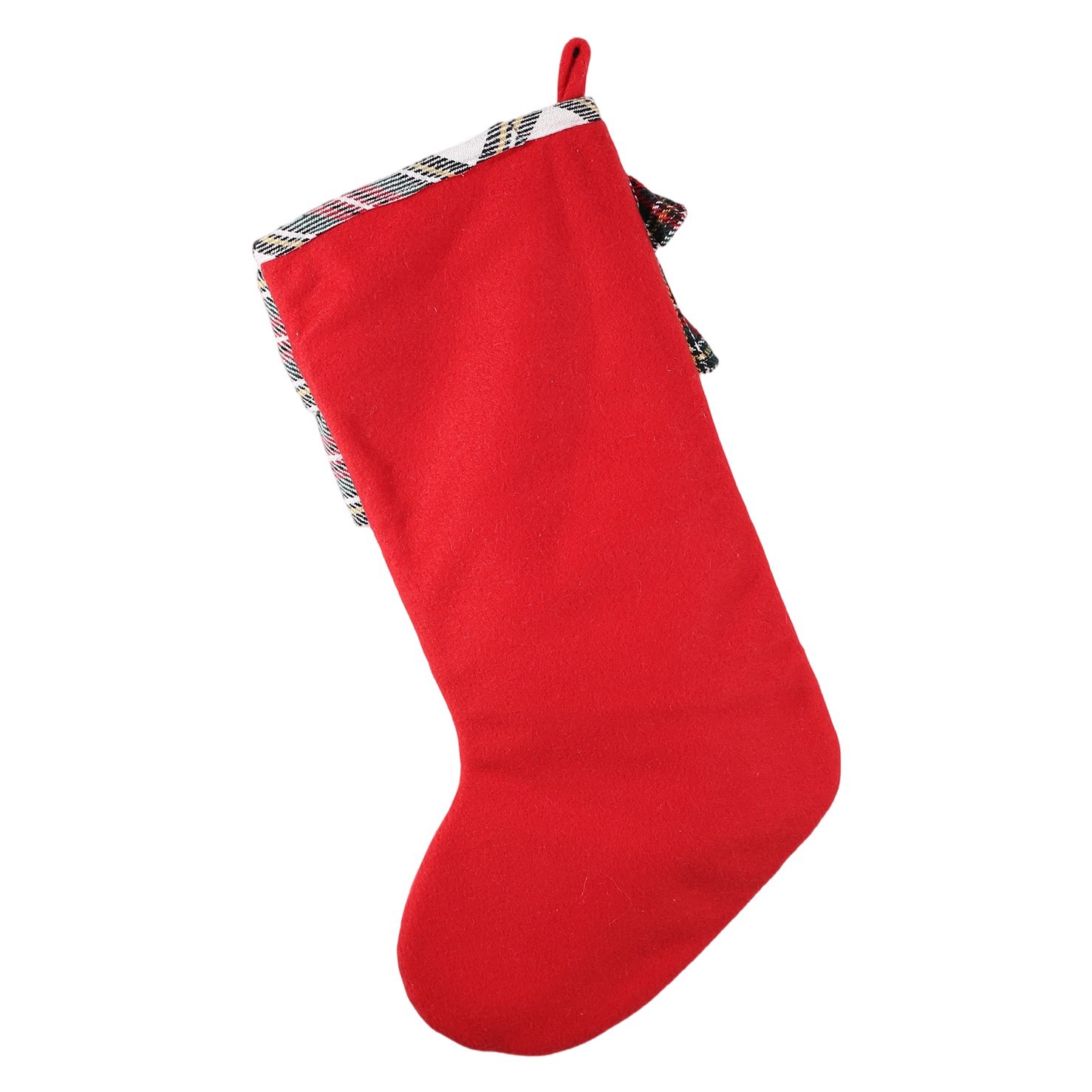 slide 2 of 2, 20" Red With Tiered Plaid Stocking By Ashland, 20 in