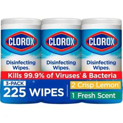 Clorox Disinfecting Wipes Value Pack, Bleach Free Cleaning Wipes, 75 Count Each, Pack of 3 (30208) (Package May Vary)