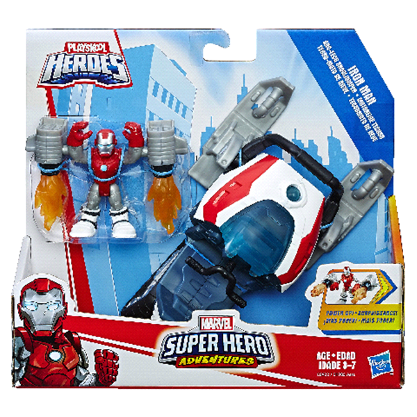 slide 1 of 1, Playskool Heroes Marvel Super Hero Adventures Figure and Vehicle, 1 ct