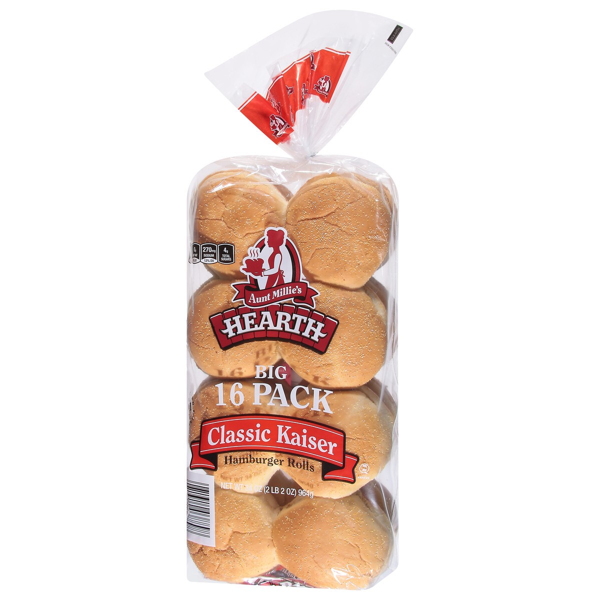 slide 4 of 14, Aunt Millie's Hearth Classic Kaiser Hamburger Rolls 16 ea, 16 ct