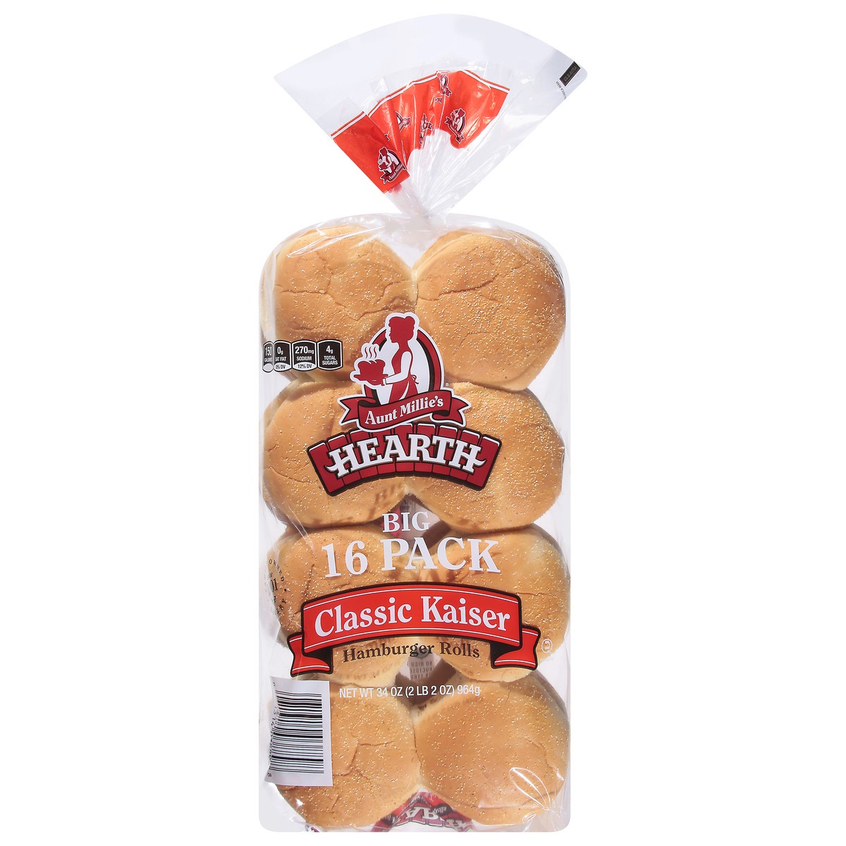 slide 7 of 14, Aunt Millie's Hearth Classic Kaiser Hamburger Rolls 16 ea, 16 ct