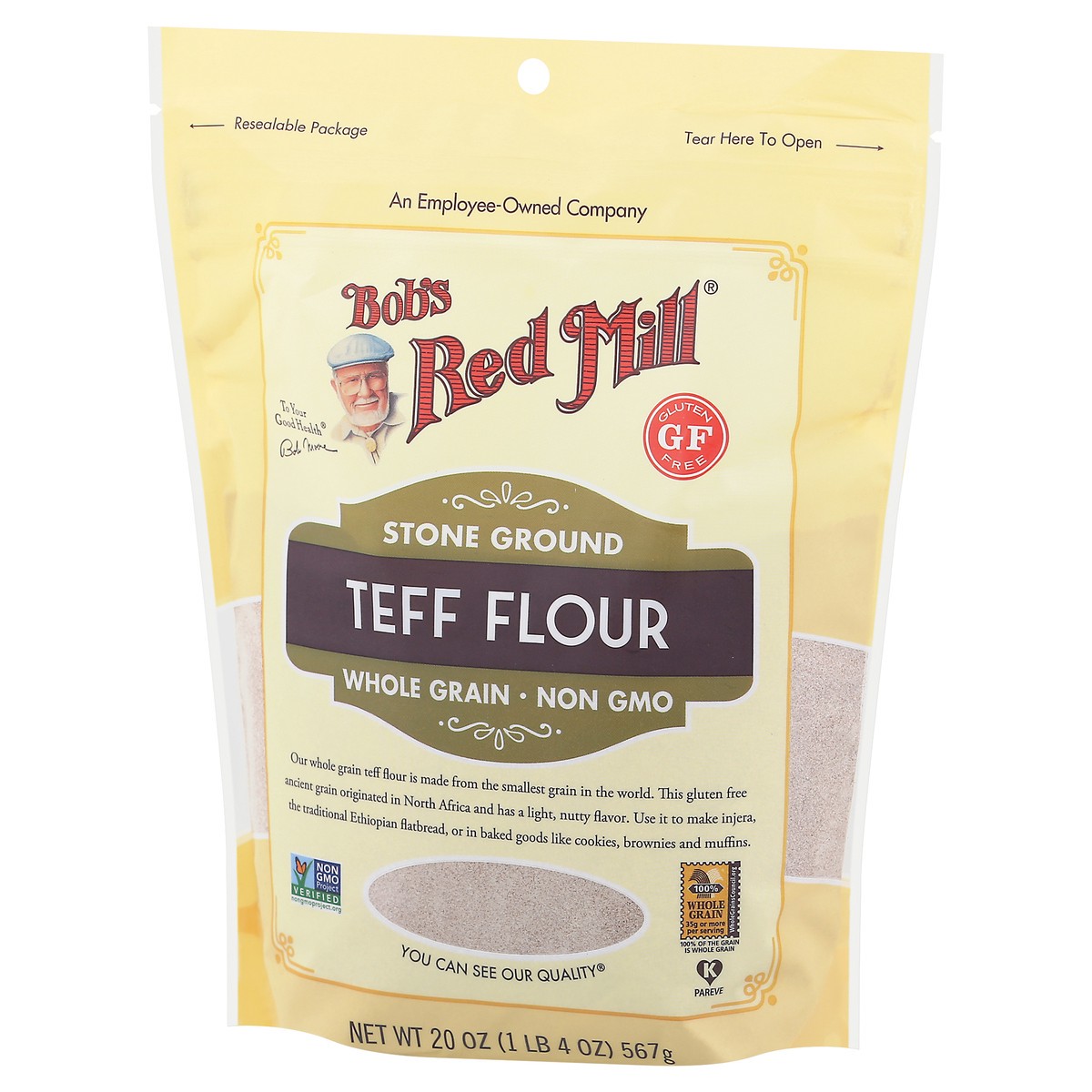 slide 4 of 9, Bob's Red Mill Teff Flour, 20 oz