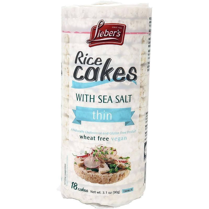 slide 1 of 1, Lieber's Thin Rice Cakes Salted, 3.1 oz