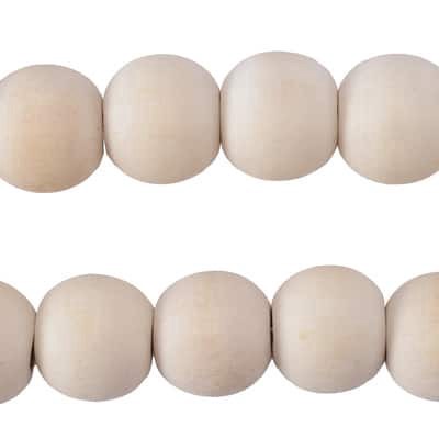 slide 1 of 2, 9ft. Natural White Wood Bead Garland By Ashland, 9 ft