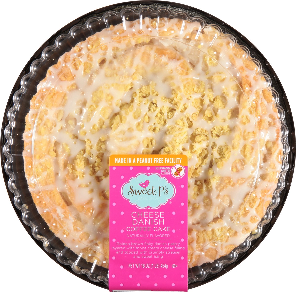 slide 12 of 16, Sweet P's Bake Shop Cheese Danish Coffee Cake 16 oz, 16 oz