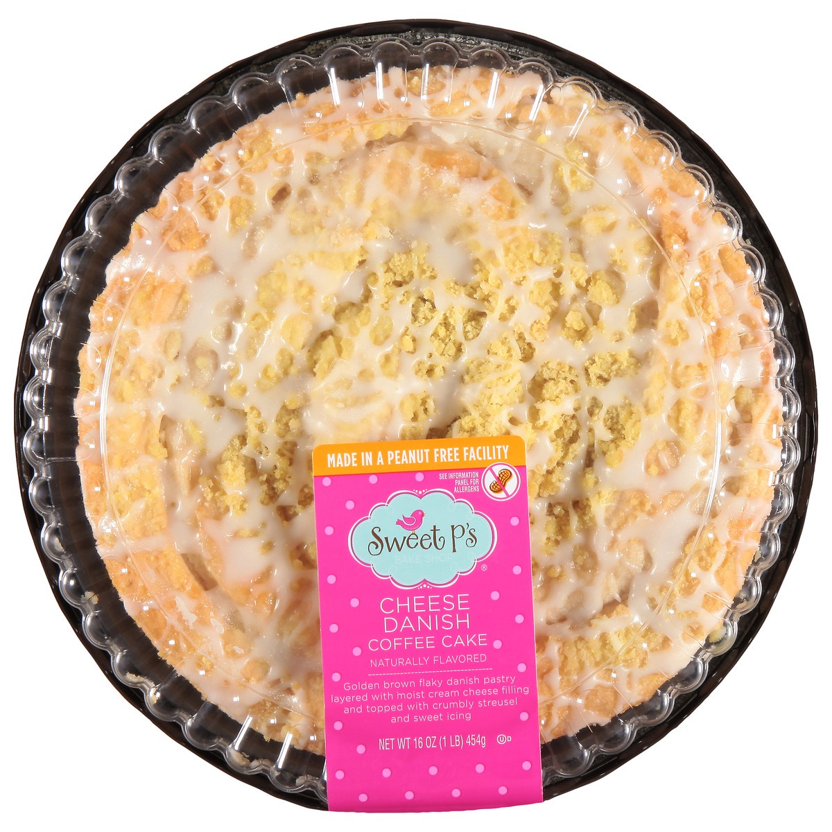 slide 8 of 16, Sweet P's Bake Shop Cheese Danish Coffee Cake 16 oz, 16 oz