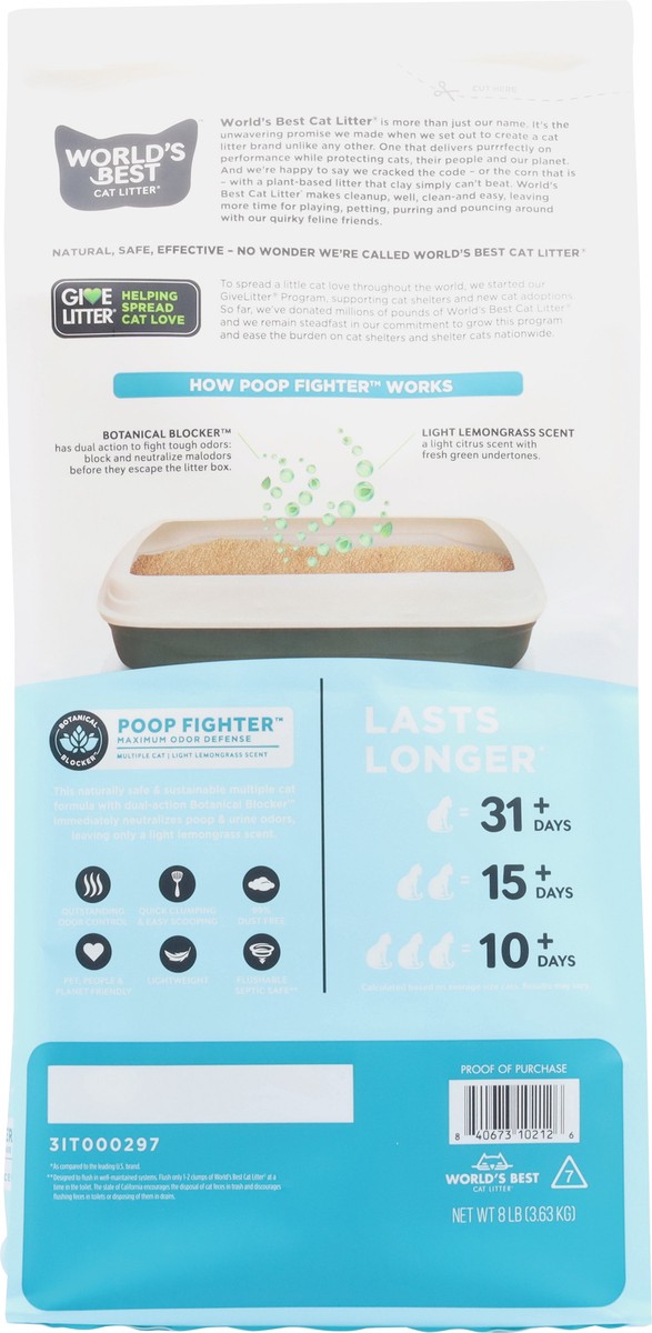 slide 10 of 11, Worlds Best Cat Litter Poop Fighter, 8 lb