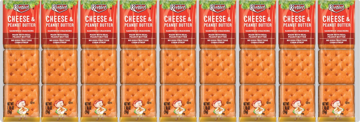 slide 4 of 9, Keebler Cheese and Peanut Butter Sandwich Crackers, 37.26 oz