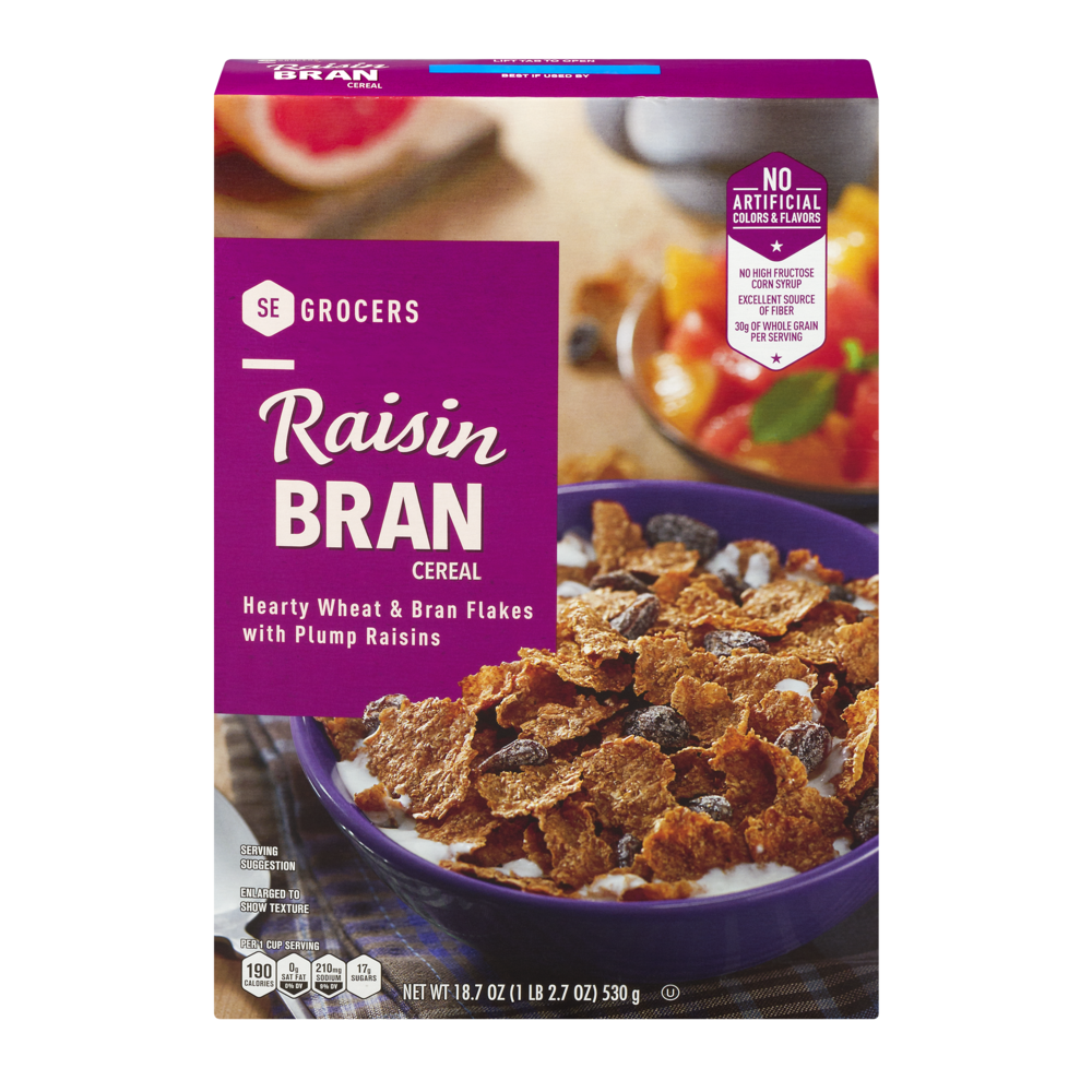 slide 1 of 1, SE Grocers Cereal Raisin Bran, 18.7 oz