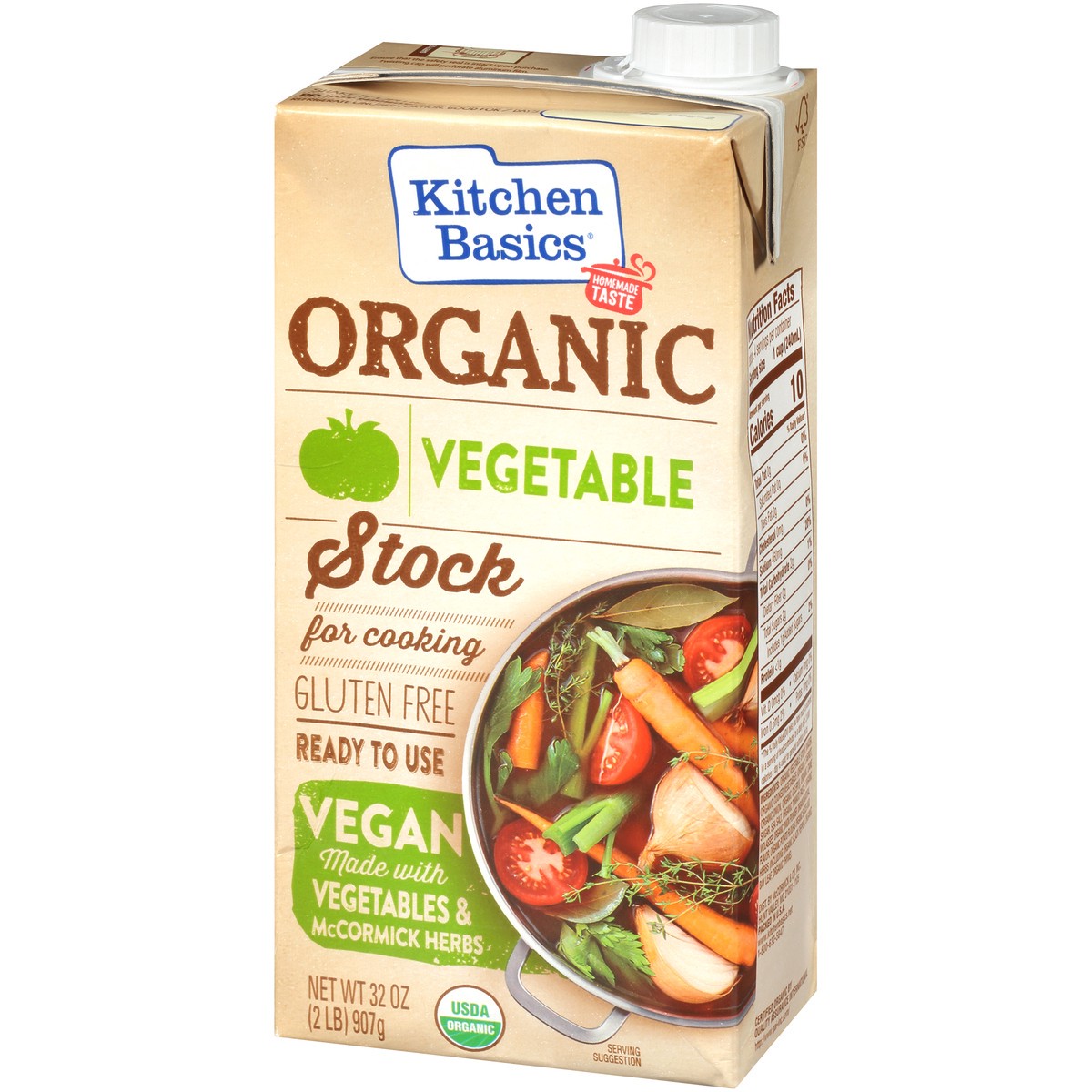 slide 4 of 9, Kitchen Basics Organic Vegetable Stock, 32 oz, 