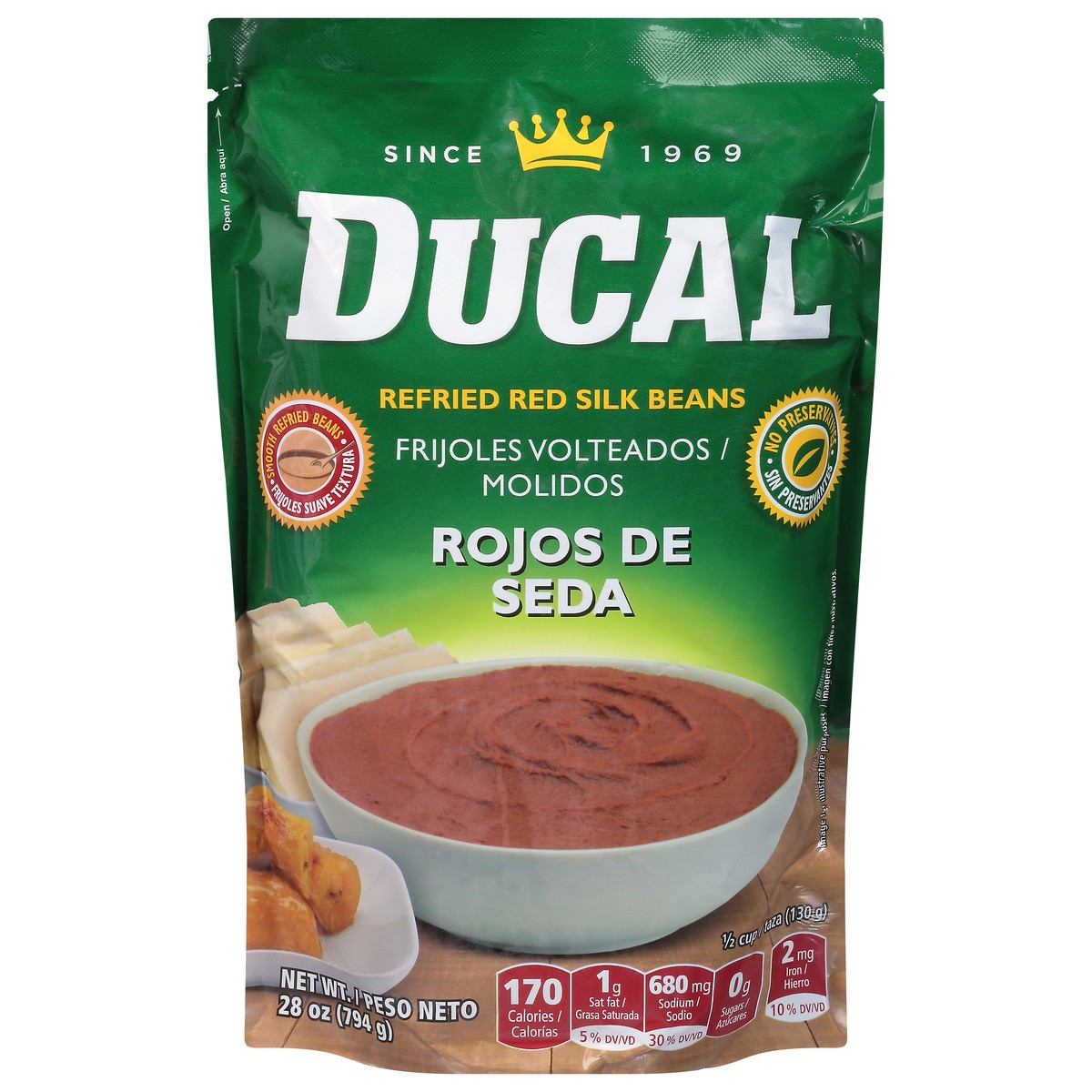 slide 1 of 12, Ducal Red Silk Refried Beans 28 oz, 28 oz