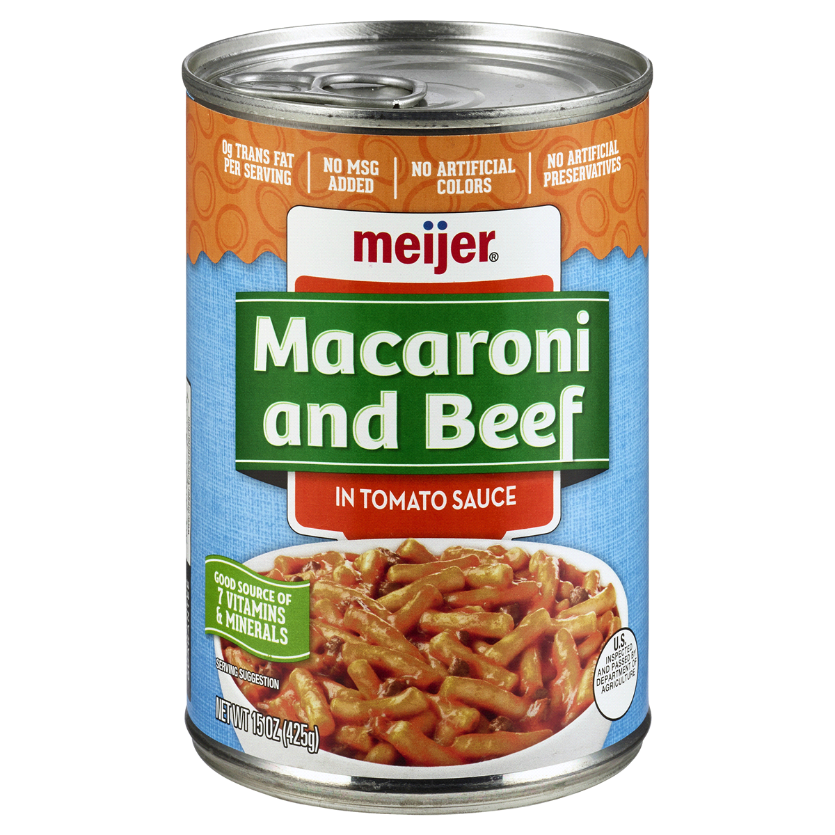 slide 1 of 4, Meijer Macaroni and Beef, 15 oz