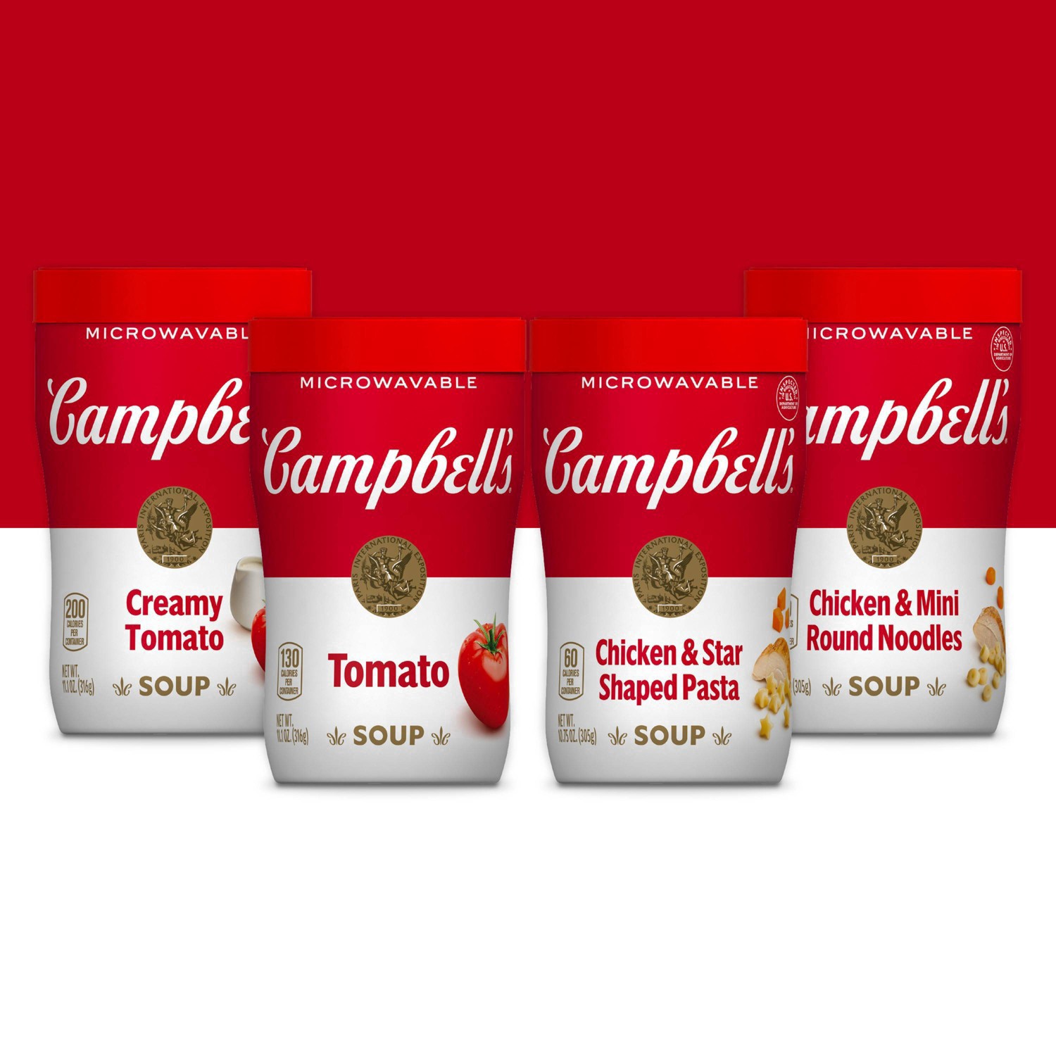 slide 35 of 81, Campbell's Sipping Soup, Classic Tomato Soup, 11.1 oz Microwavable Cup, 10.75 oz