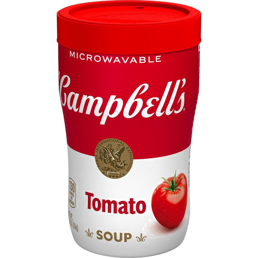 slide 29 of 81, Campbell's Sipping Soup, Classic Tomato Soup, 11.1 oz Microwavable Cup, 10.75 oz