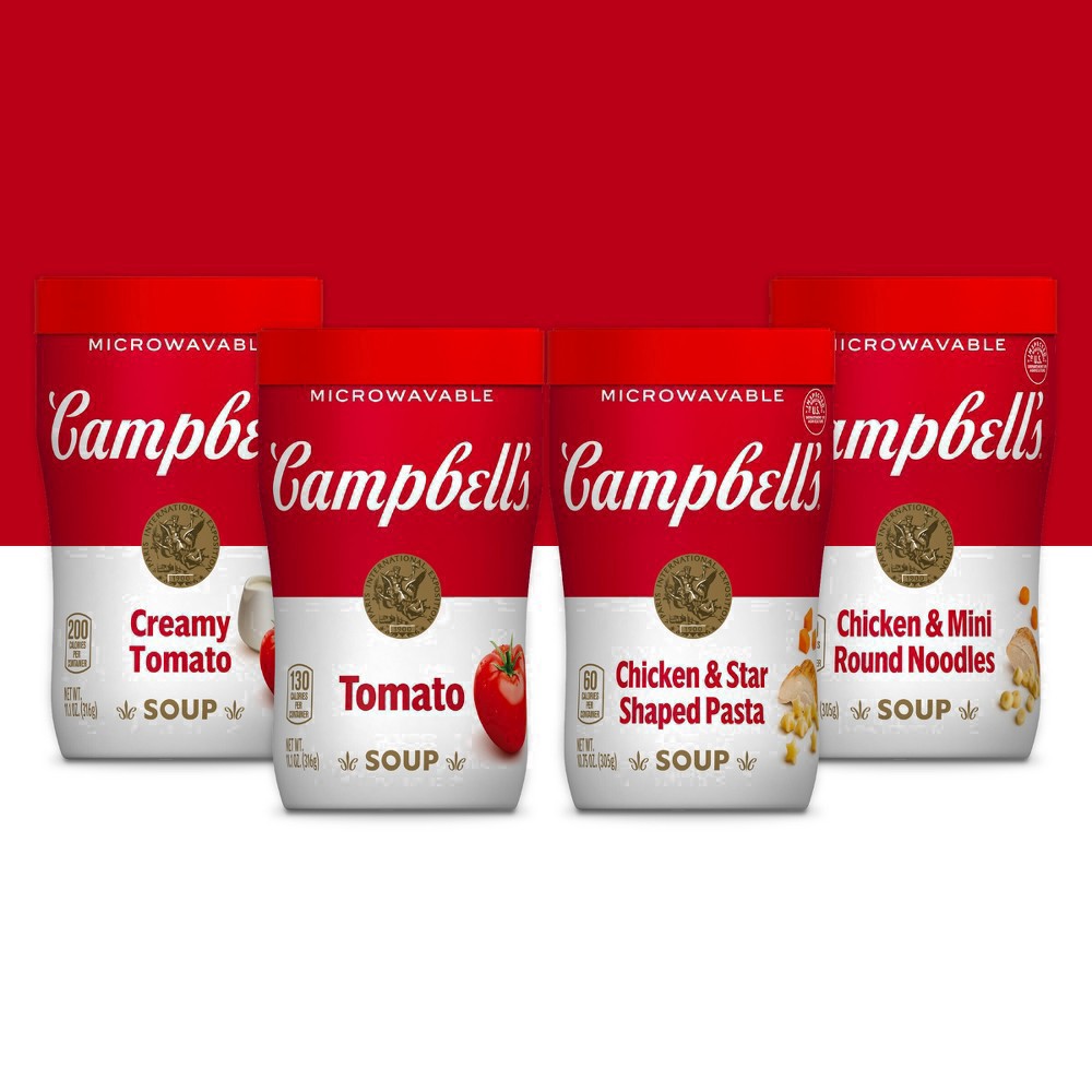 slide 16 of 81, Campbell's Sipping Soup, Classic Tomato Soup, 11.1 oz Microwavable Cup, 10.75 oz