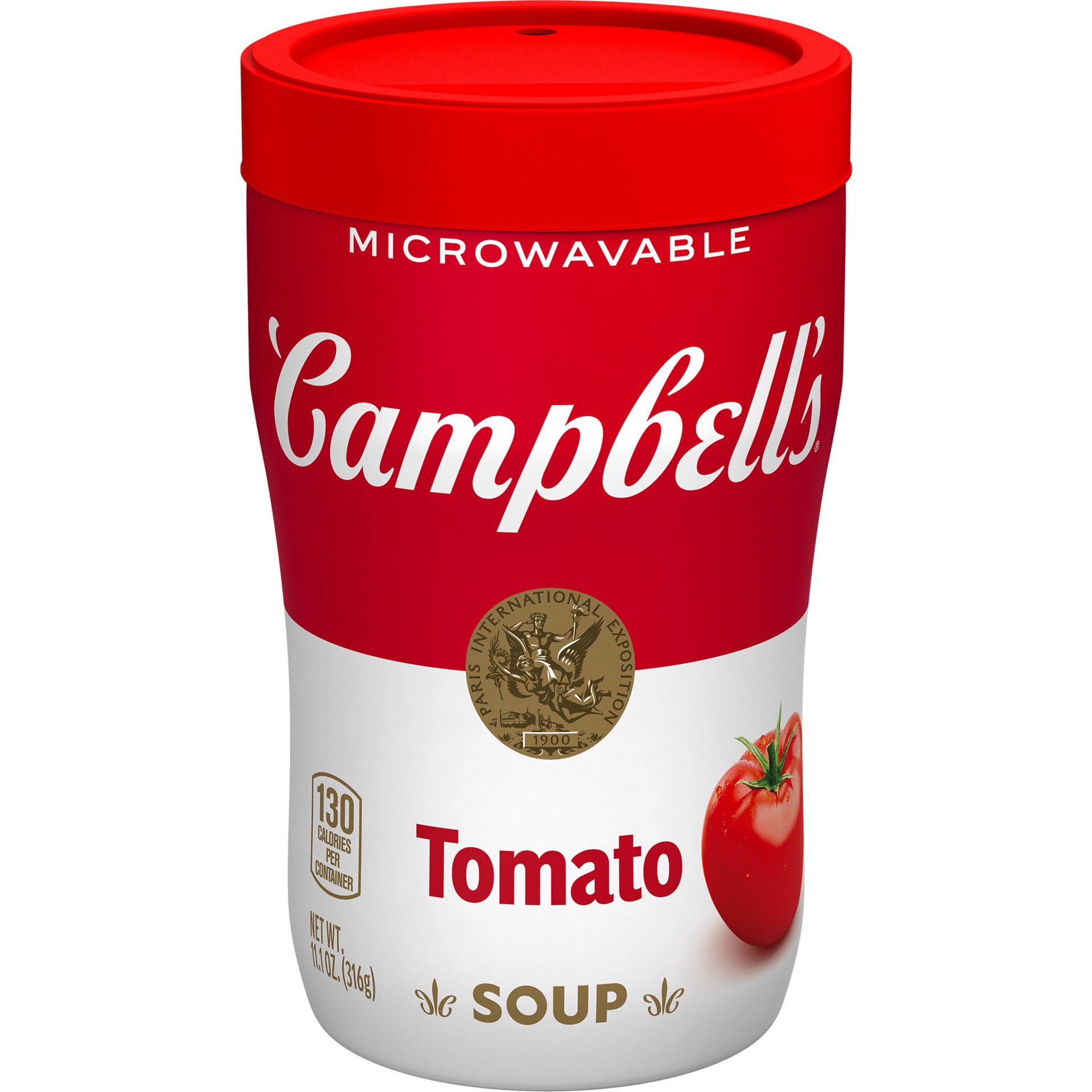 slide 1 of 81, Campbell's Sipping Soup, Classic Tomato Soup, 11.1 oz Microwavable Cup, 10.75 oz