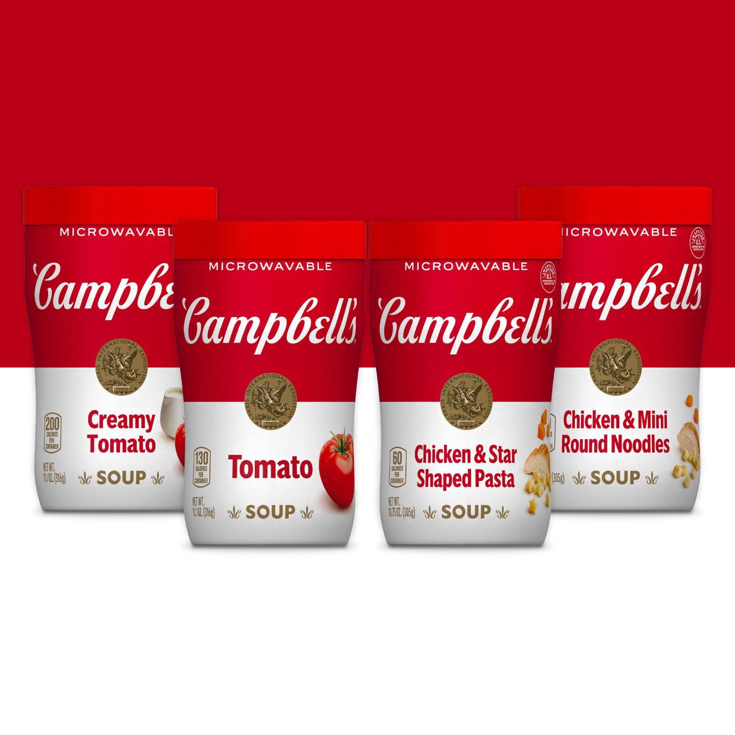 slide 5 of 81, Campbell's Sipping Soup, Classic Tomato Soup, 11.1 oz Microwavable Cup, 10.75 oz