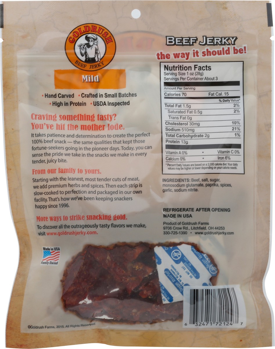 slide 9 of 9, Goldrush Mild Beef Jerky 2.85 oz, 2.85 oz
