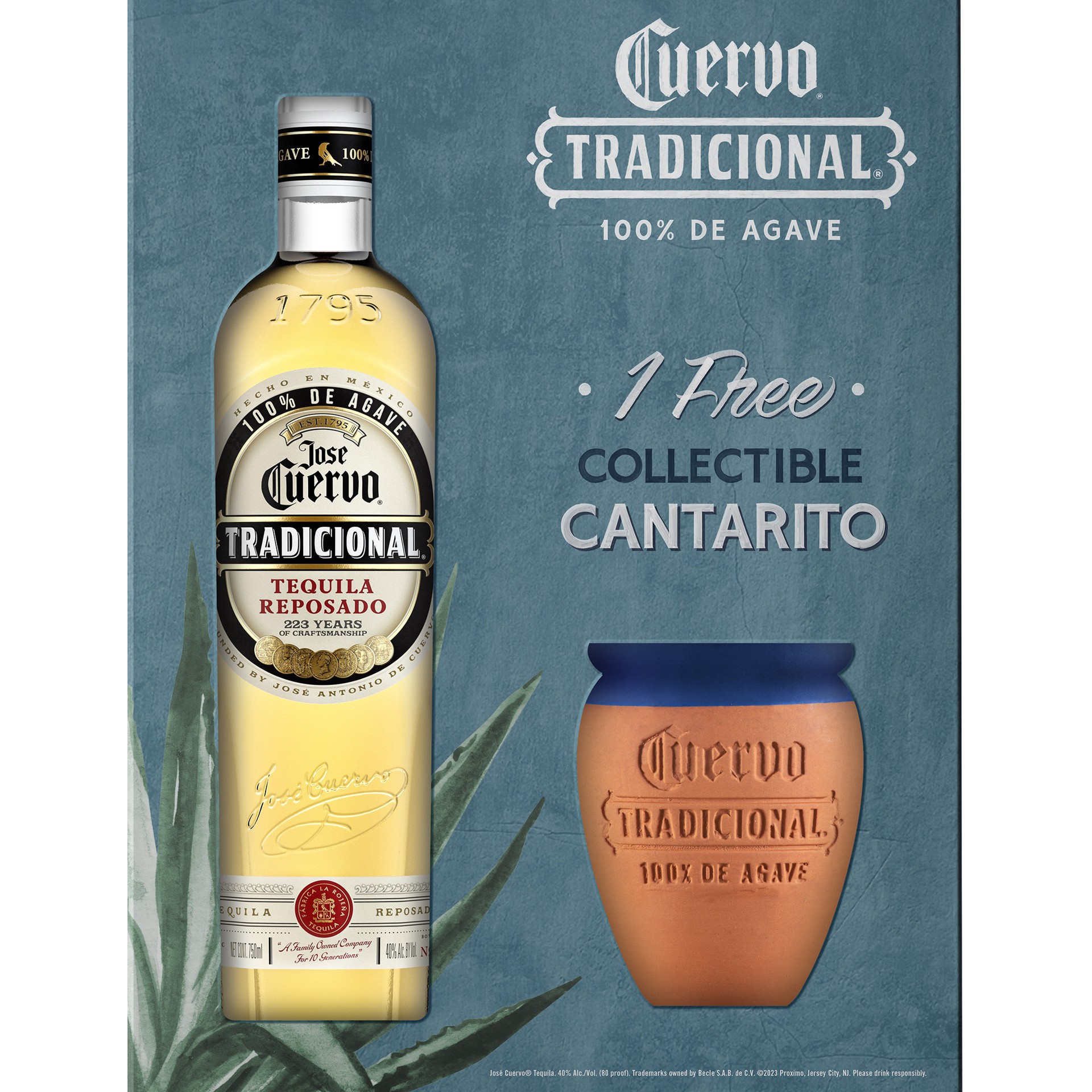 slide 8 of 10, Jose Cuervo Tradicional Reposado Tequila with Cantarito 80 Proof (750 ml), 1 ct