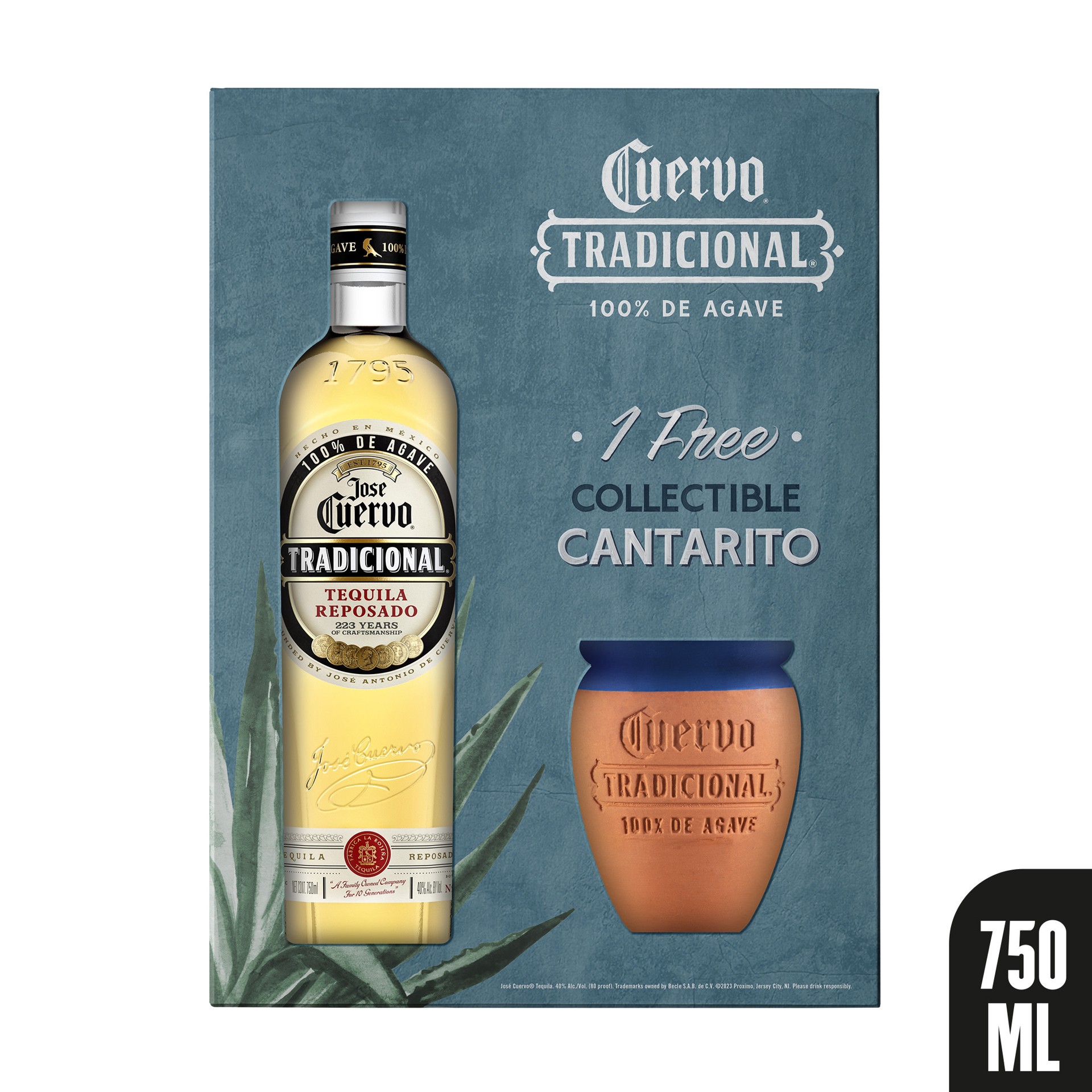 slide 2 of 10, Jose Cuervo Tradicional Reposado Tequila with Cantarito 80 Proof (750 ml), 1 ct