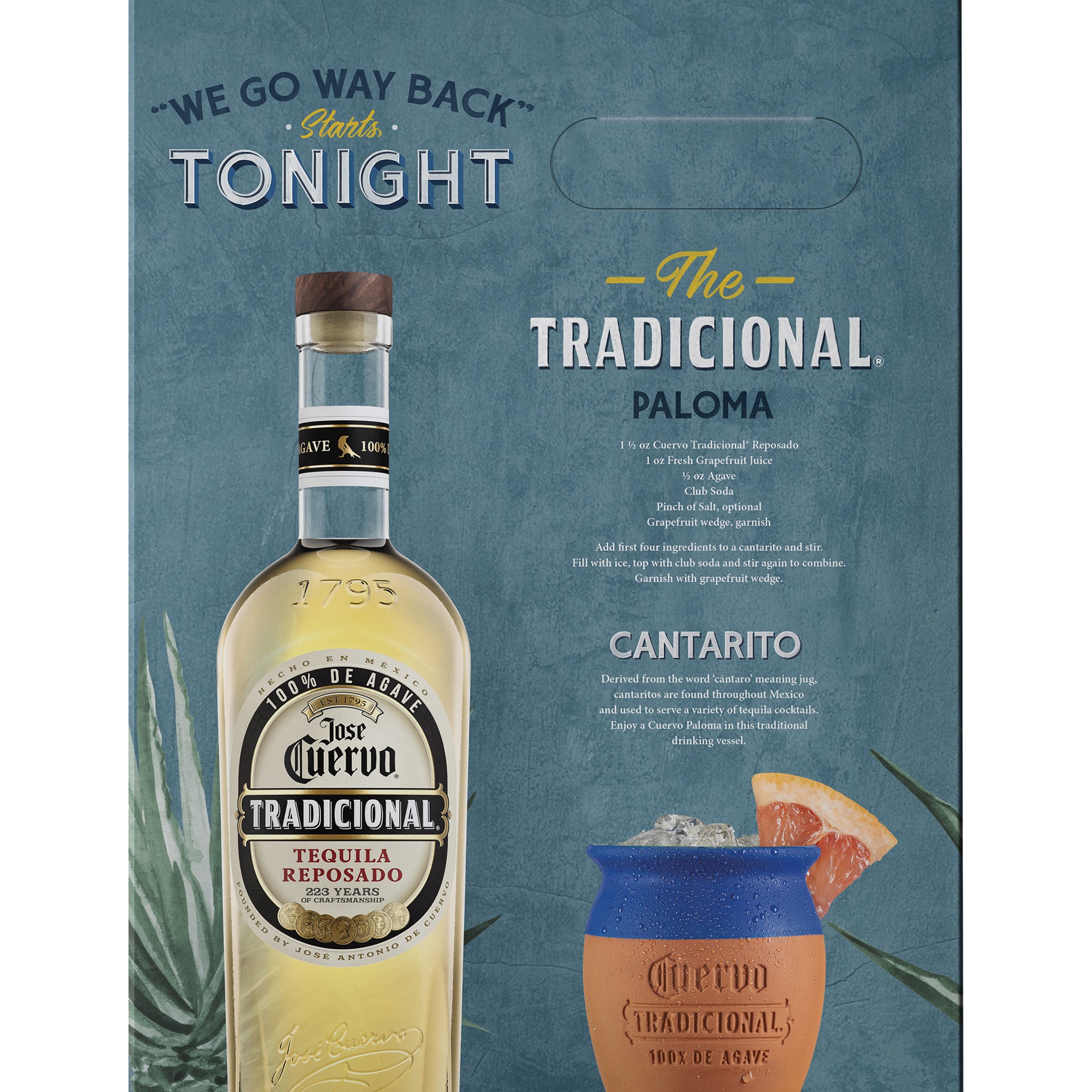 slide 10 of 10, Jose Cuervo Tradicional Reposado Tequila with Cantarito 80 Proof (750 ml), 1 ct