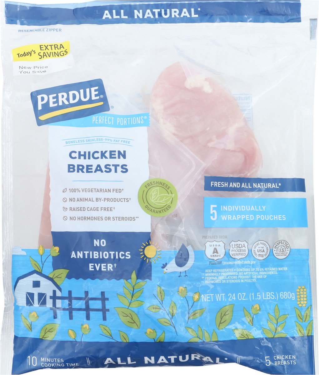 slide 2 of 2, Perdue Perfect Portions Chicken Breasts 5 ea, 5 ct