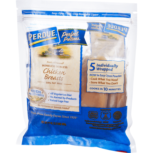 slide 3 of 9, PERDUE PERFECT PORTIONS Boneless Skinless Chicken Breast All Natural, 24 oz