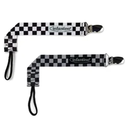 Infantino Paci-Grip, 2 pk, Black, White, Grey