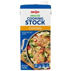 Meijer Unsalted Chicken Stock, 32 Oz