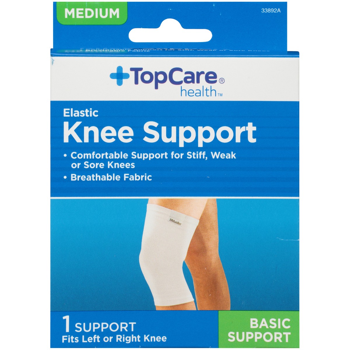 slide 7 of 8, TopCare Knee Support Elastic Medium, 1 ct