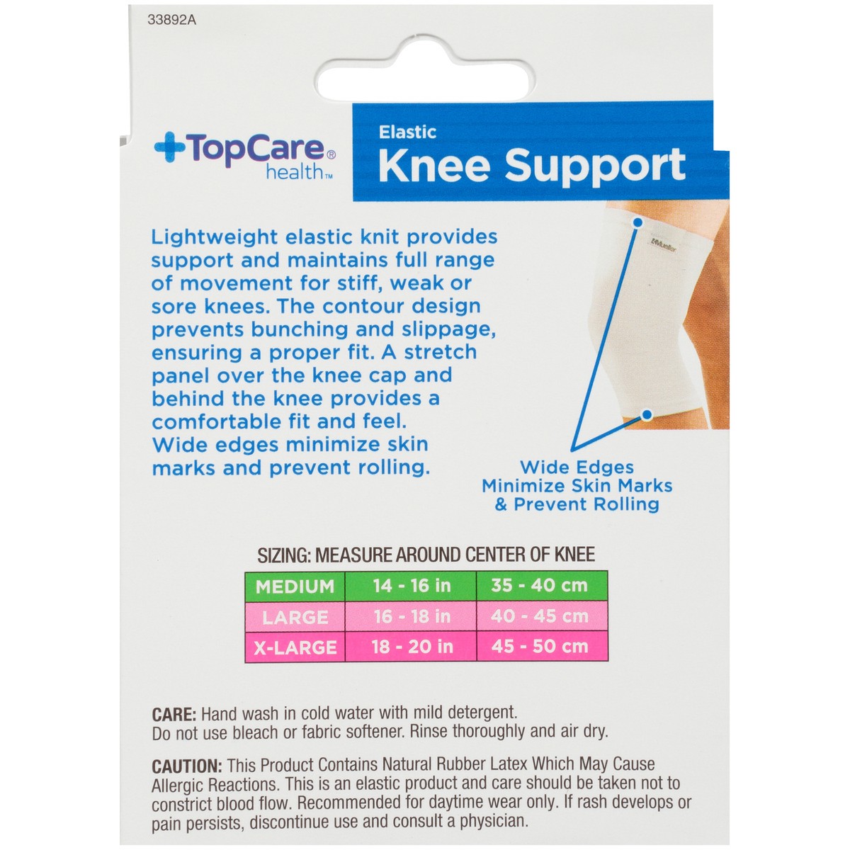 slide 8 of 8, TopCare Knee Support Elastic Medium, 1 ct